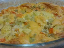 Massa para torta a base de sobras de macarrão