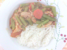 Cozido de vagem com frango