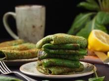 Massa de panqueca de espinafre: receita prática