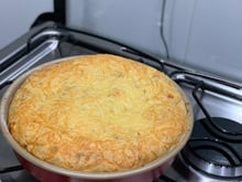 Torta de atum fofinha com farinha de arroz