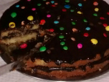 Bolo com pudim de caixinha