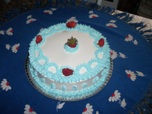 Bolo de aniversário simples