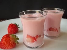 Mousse de morango e coco
