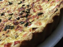 Quiche de queijo e presunto