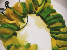 Salada de abacate com laranja