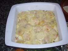 Batatas gratinadas com queijo