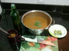 Caldo de sururu ou mexilhão