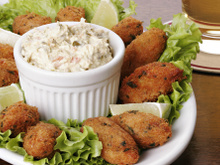 Bolinho assado de bacalhau