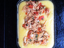 Frango com polenta