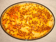 Mousse de maracujá com brigadeiro