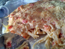 Macarrão com alho poró