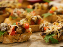 Bruschetta de cogumelos