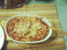 Espaguete com molho de tomate