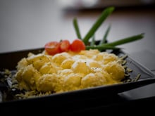 Nhoque recheado com catupiry