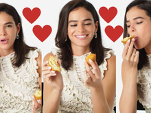 Coxinha lover! Bruna Marquezine admite paixão pelo salgado e prova que nascer no Brasil não foi 'livramento'