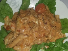 Penne ao molho de salmão