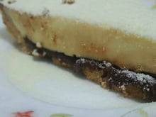 Torta de leite ninho com creme de avelã