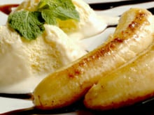 Banana quente no forno