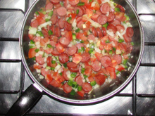 Linguiça colorida