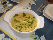 Arroz cremoso de camarão