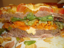 Lasanha de carne moída e legumes