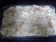 Macarrão ao molho branco de camarão