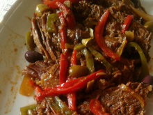 Carne de panela com vinho tinto