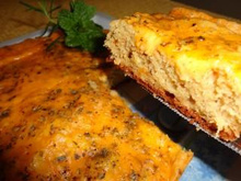 Bolo salgado de milho e creme de cebola