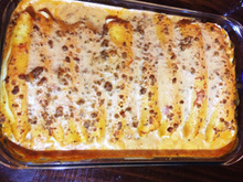 Panqueca light com molho rosé