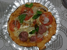 Pizza de liquidificador na frigideira