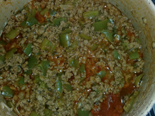 Carne moída com pimentão 