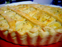 Torta de frango com massa crocante