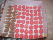 Brigadeiro rosa ou bicho de pé