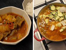 Para se sentir em um verdadeiro dorama: sopa de gochujang jjigae combina batata e carne em um caldo cremoso cheio de sabor