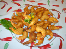 Camarão empanado à chinesa