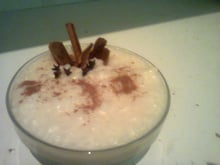 Arroz doce com leite condensado e coco