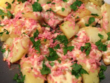 Batata souté com bacon