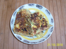 Omelete recheada com abobrinha