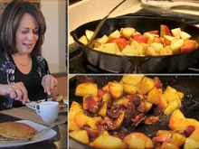 As maçãs com bacon que que Kamala Harris comeu na infância e aprendeu a fazer com a mãe: receita é perfeita para cobrir uma pilha de panquecas para um café da manhã especial
