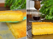 Pode acreditar: esse bolo cremosíssimo de fubá é o acompanhamento perfeito para um café fresquinho