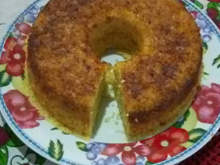 Bolo fofinho de fubá de microondas