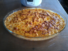 Gratinado de batatas com frango e bacon