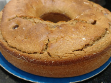 Bolo de paçoquinha e biscoito maizena