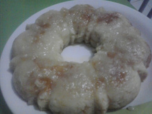 Pudim de pão de microondas