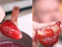 Sem lactose, sem corante, sem açúcar: esse é o morango que te mata de amor, uma explosão crocante que não detona a dieta