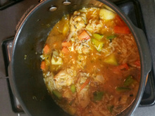 Galinhada de frango com legumes