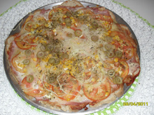 Pizza de pão de forma