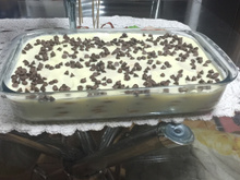 Torta de bolacha com creme branco