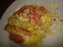 Batata recheada 4 queijos com bacon de micro-ondas