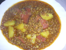 Lentilha com linguiça (receita espanhola)